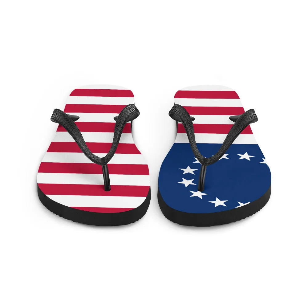 1776 American Flag Flip-Flops