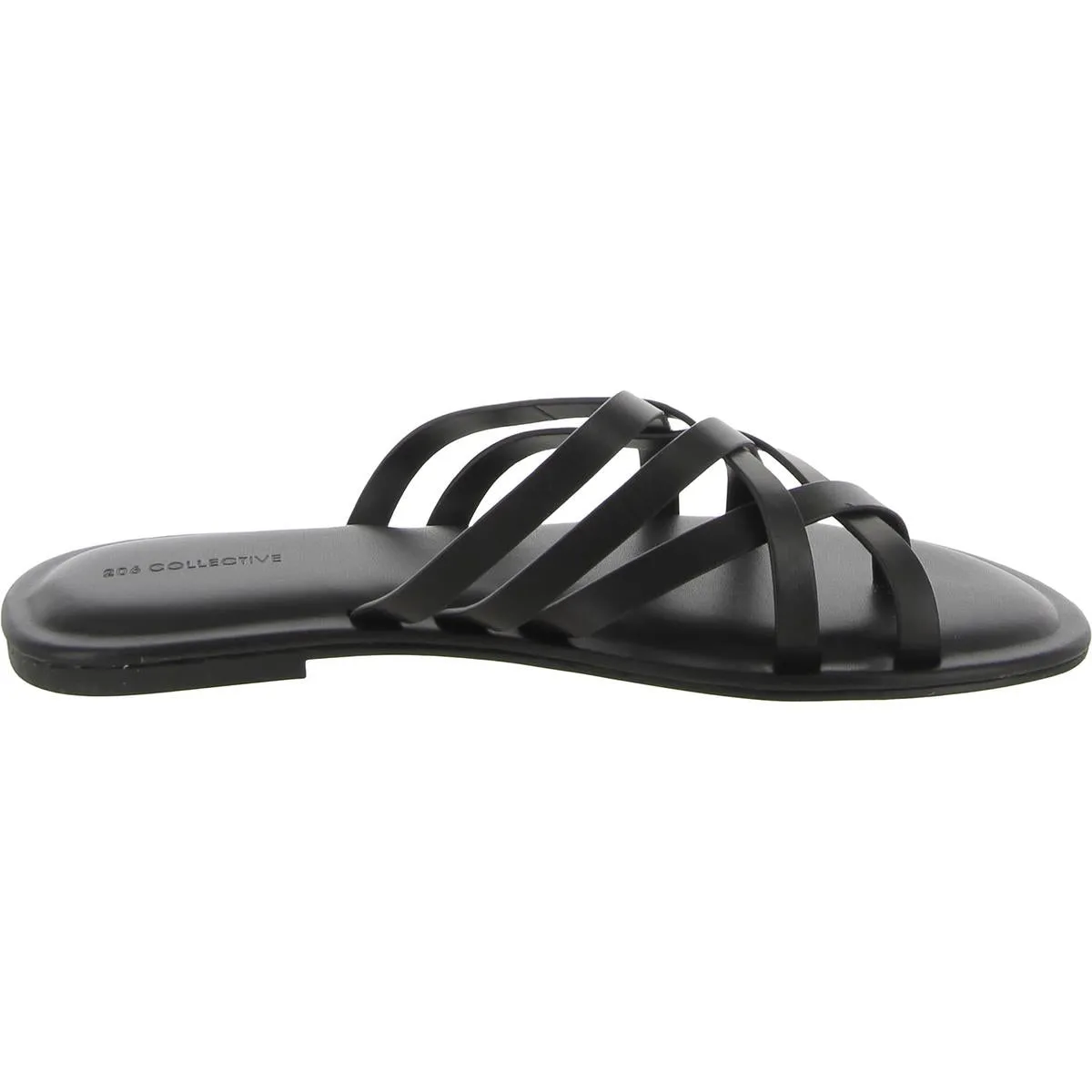 206 Collective Womens Solo Leather Thong Slide Sandals