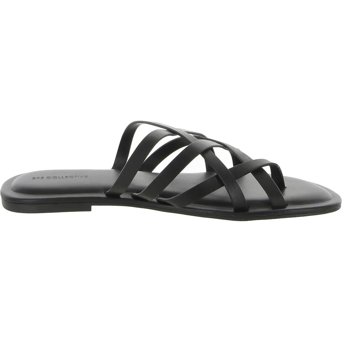 206 Collective Womens Solo Leather Thong Slide Sandals