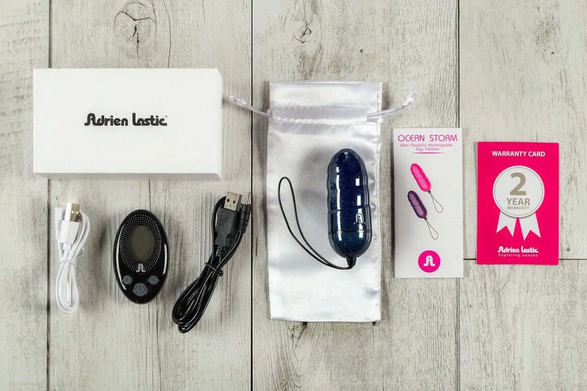 Adrien Lastic Ocean Storm Super Powefull Rechargeable Vibrating Egg Bullet With Remote Control