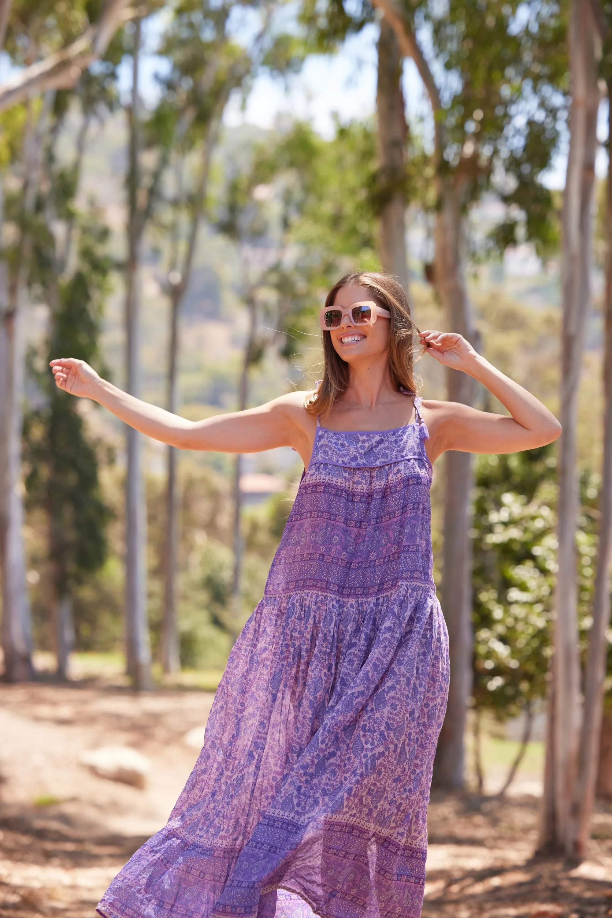 Betsy Printed Maxi Dress Lavender