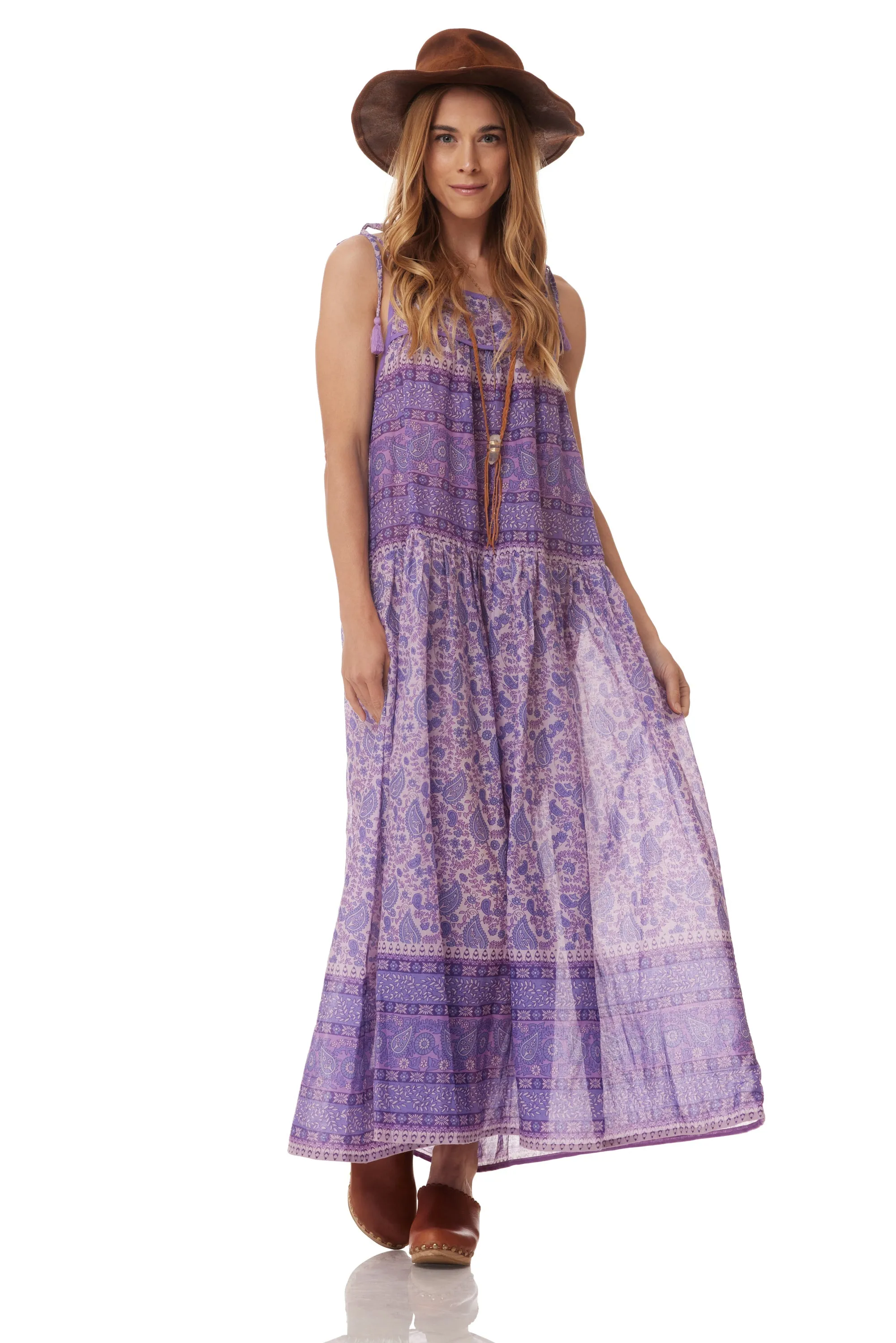 Betsy Printed Maxi Dress Lavender