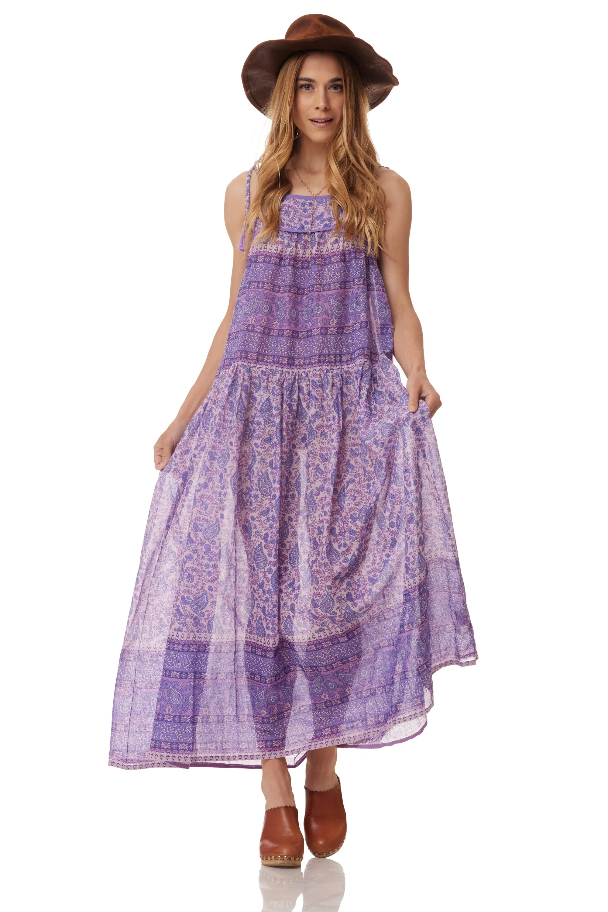 Betsy Printed Maxi Dress Lavender