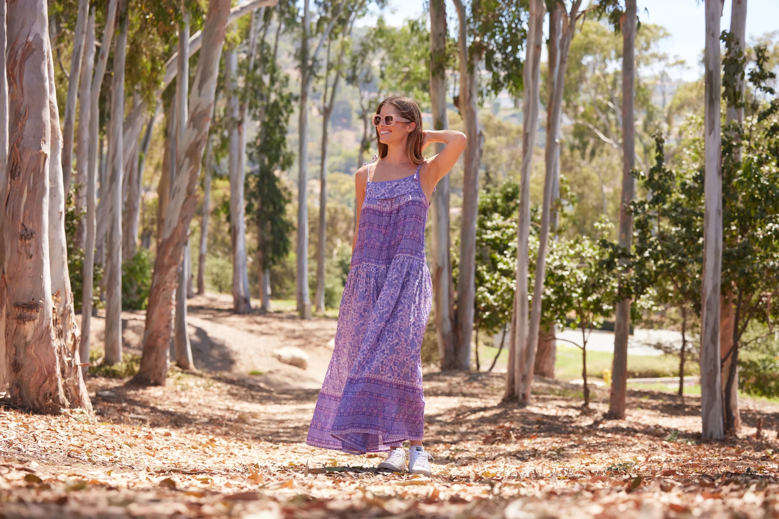 Betsy Printed Maxi Dress Lavender