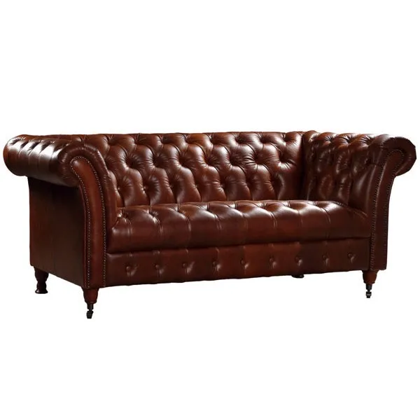 Brigham 2 Seater Leather Chesterfield Sofa