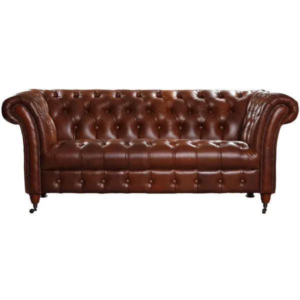 Brigham 2 Seater Leather Chesterfield Sofa