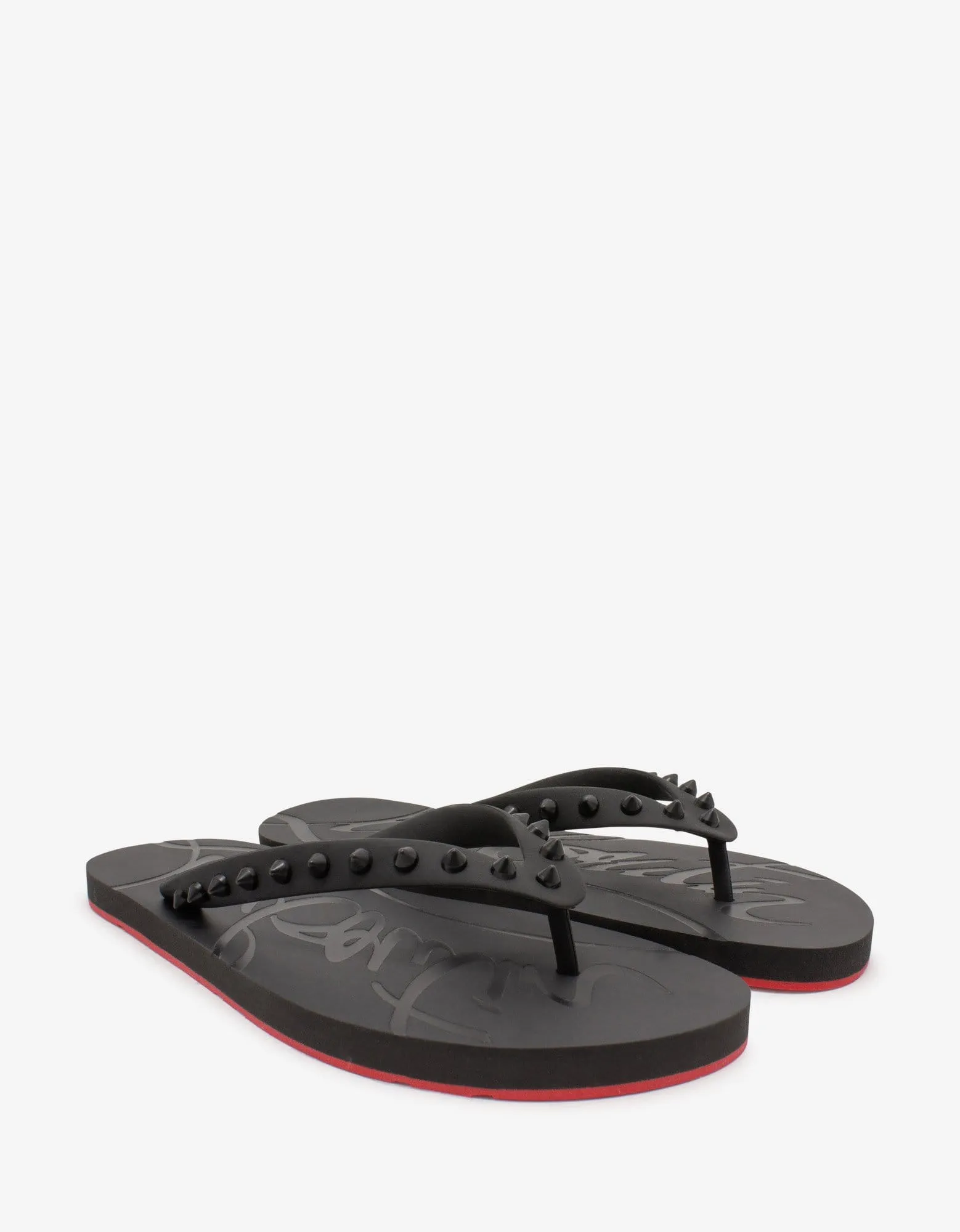 Christian Louboutin Loubi Flip Black Sandals