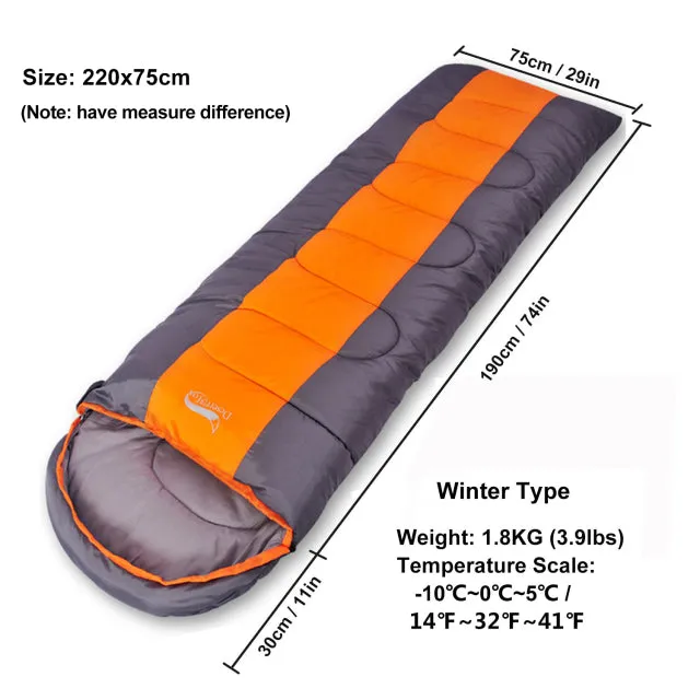 Desert&Fox Camping Lightweight 4 Season Warm & Cold Envelope Sleeping Bag for Outdoor Traveling Hiking