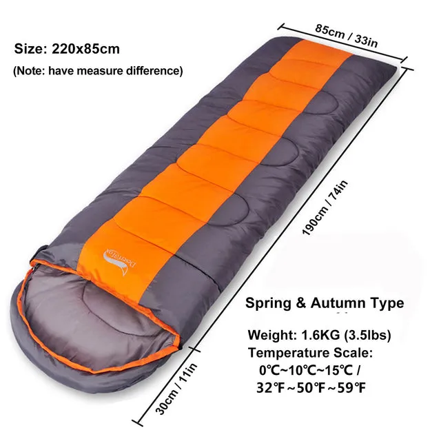 Desert&Fox Camping Lightweight 4 Season Warm & Cold Envelope Sleeping Bag for Outdoor Traveling Hiking