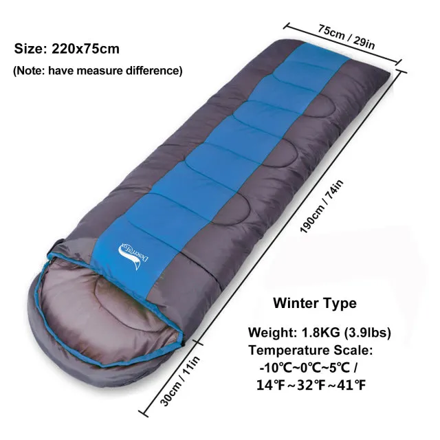 Desert&Fox Camping Lightweight 4 Season Warm & Cold Envelope Sleeping Bag for Outdoor Traveling Hiking