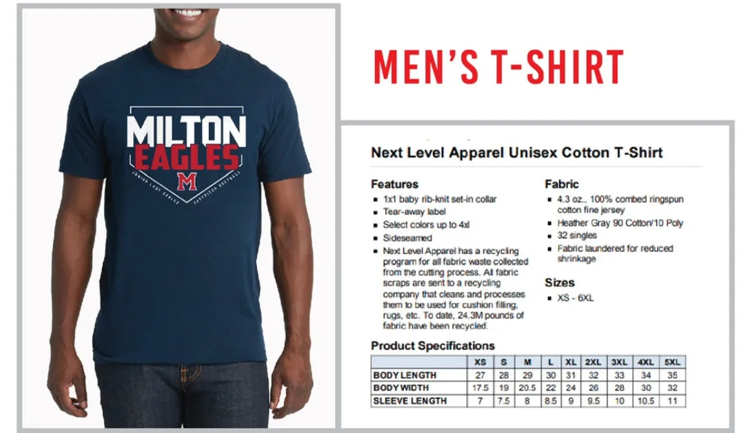 Milton Junior Lady Eagles Softball Spirit Wear