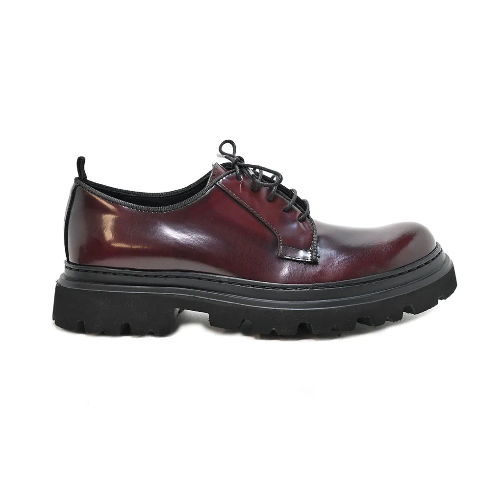 RHEA 11 - lace-up shoe brushed leather BORDEAUX