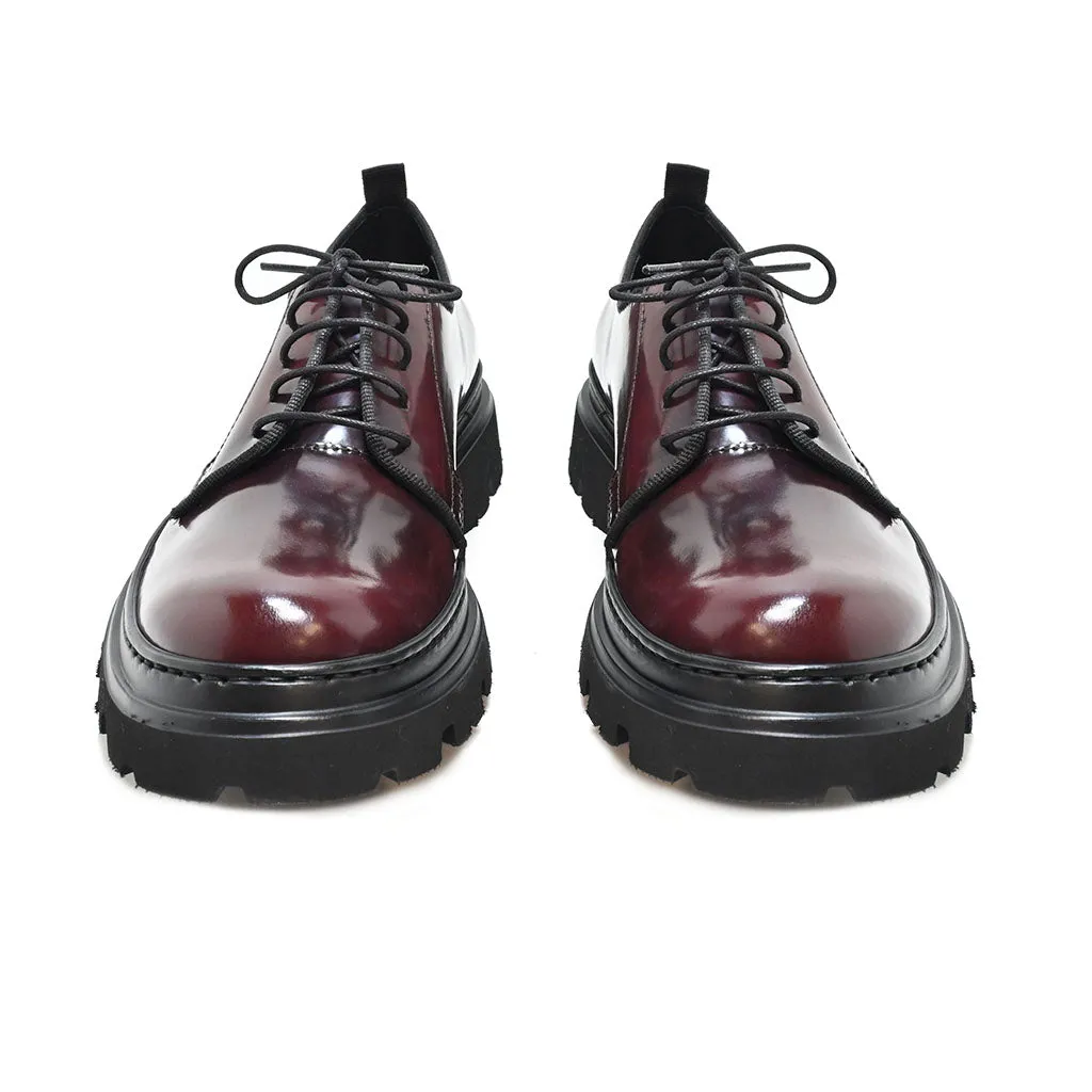 RHEA 11 - lace-up shoe brushed leather BORDEAUX