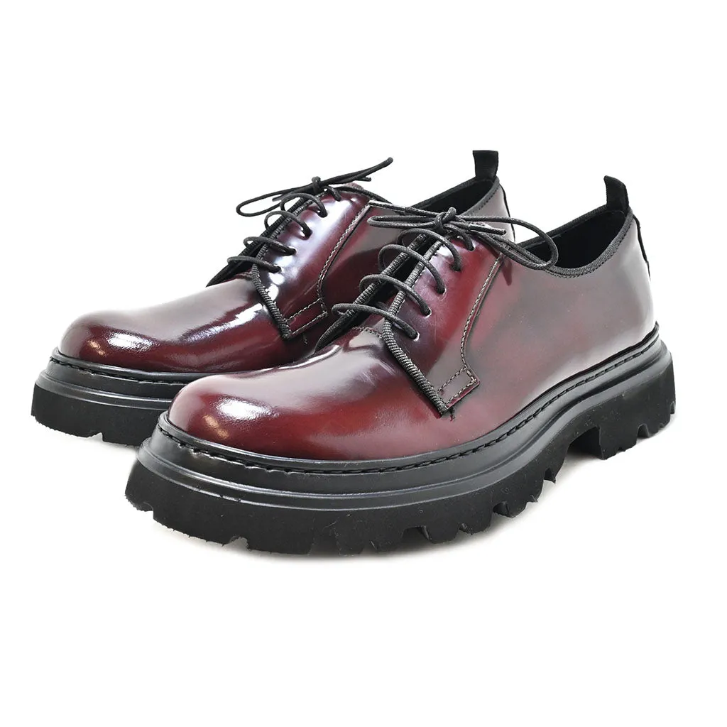 RHEA 11 - lace-up shoe brushed leather BORDEAUX