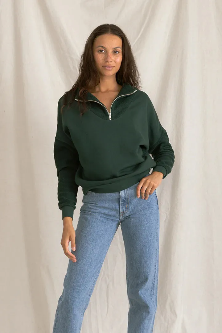 Tyra-Fleece 1/4 Zip Pullover PINE