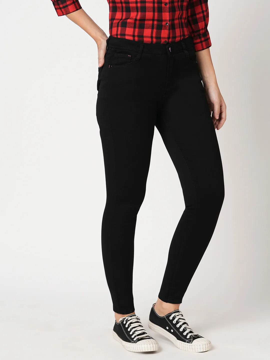 Women Sky High-Rise Skinny Fit Jeans